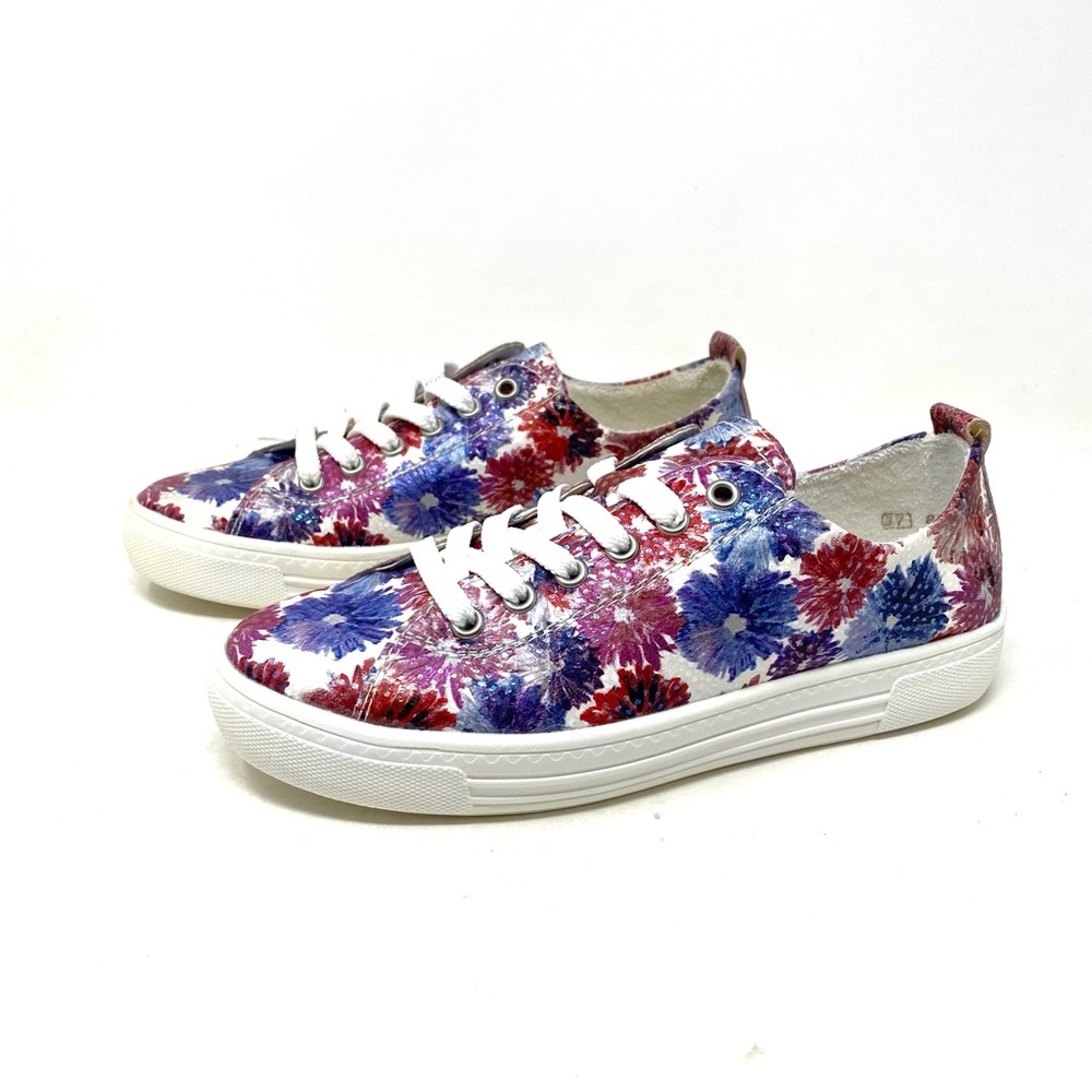 Remonte Alina 00 D0900-91 Floral Leather Comfort Sneakers Size 37 NIB - Picture 2 of 7